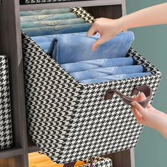 Jean Organizer, Large Capacity Collapsible Clothes with Handle for Closet