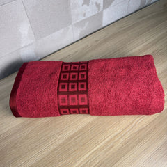 Square Fancy Border Bath Towels 27 x 54 Inches