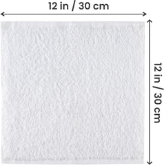 White Face Towels Set - 13x13 inches
