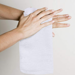 White Face Towels Set - 13x13 inches