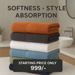 Bath Towels | 100% Cotton Material - 24x48 Inches