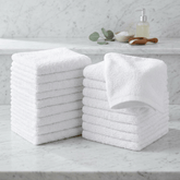 White Face Towels Set - 13x13 inches