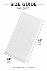 High Absorbent White Towels | 24×44 Inch