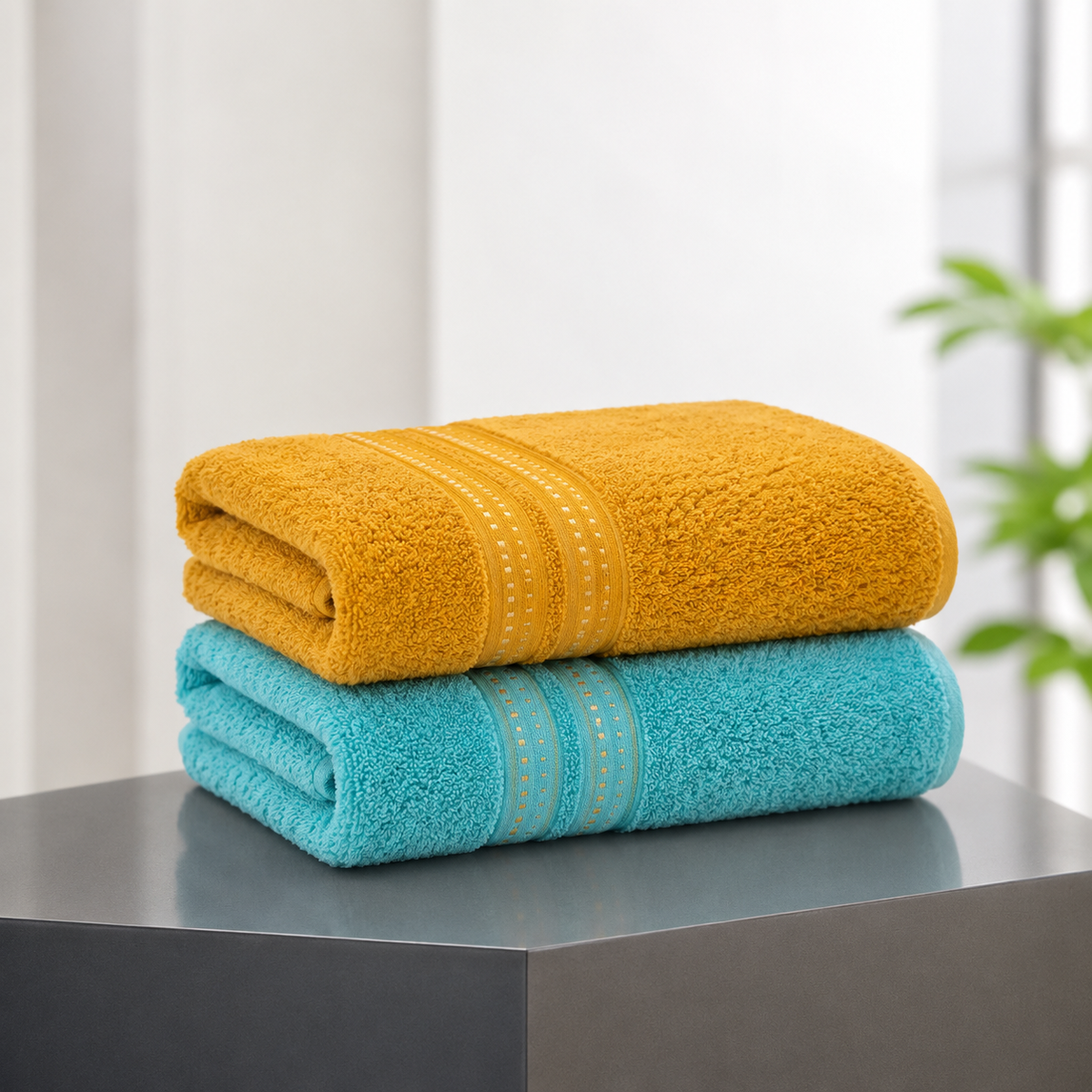 Strip Border Towels (27x54 Inches)