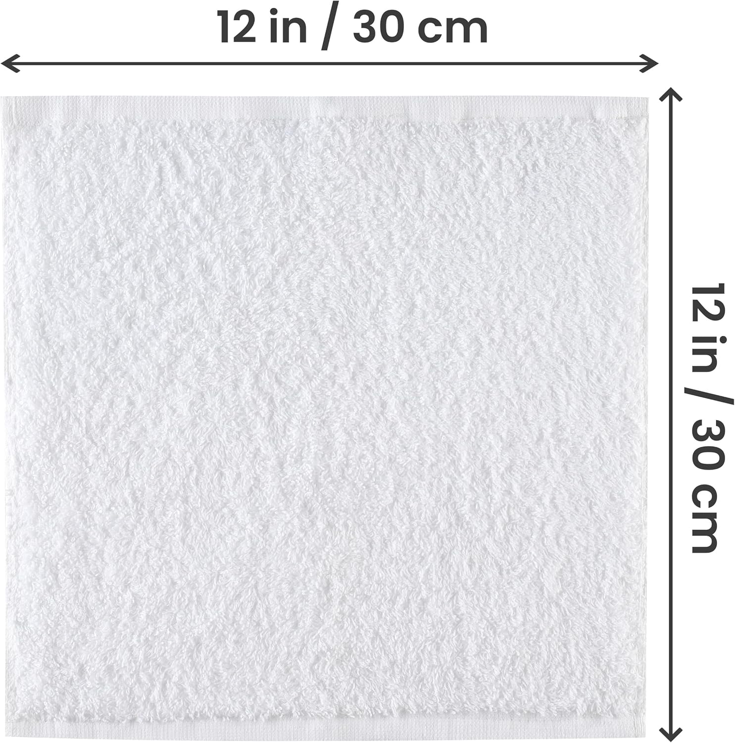 White Face Towels Set - 13x13 inches