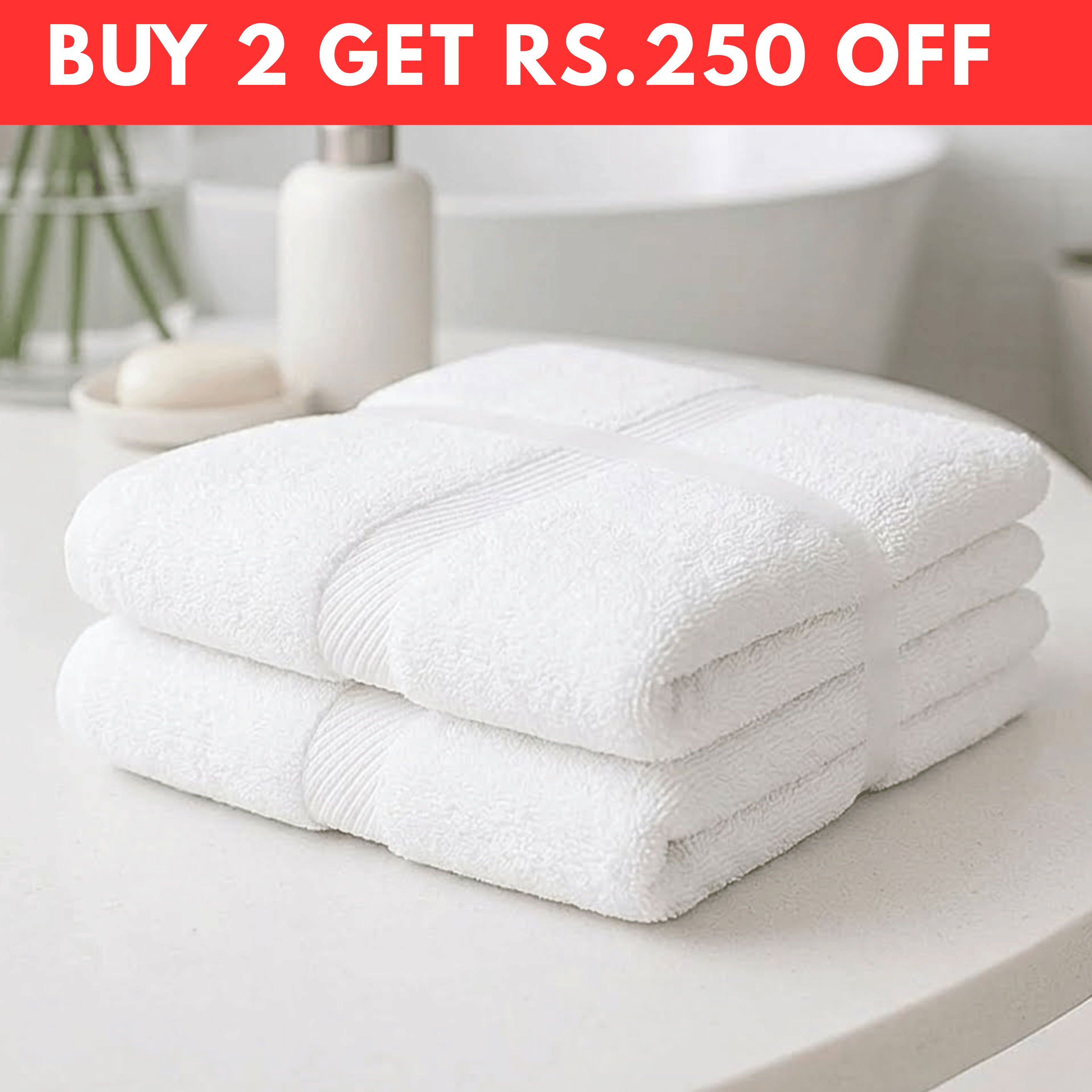 White Bath Towel