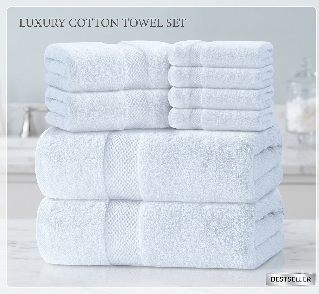 White Bath Towel
